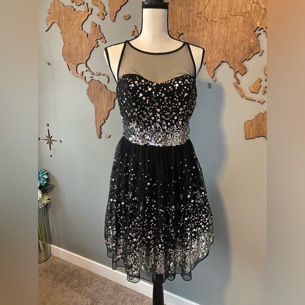 Illusion Black Minidress